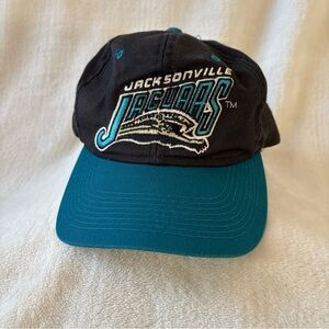 Vintage 90s Jacksonville Jaguars Banned Logo Spell Out Snapback Hat Cap Pro Line